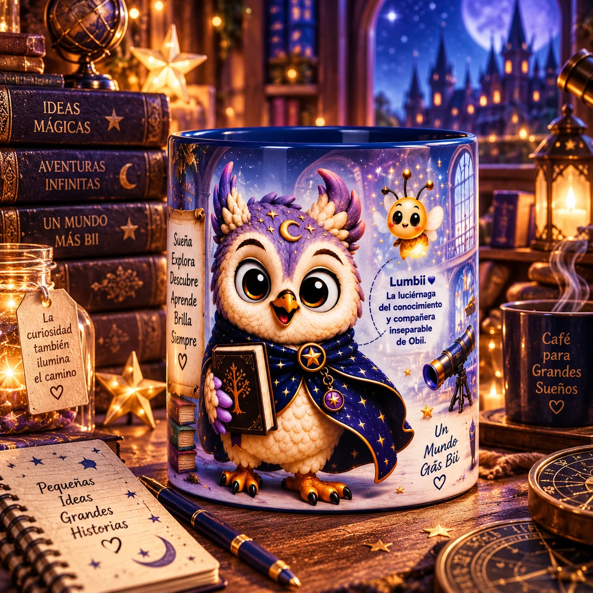 Taza real de Universo Bii con Obii y Lubii